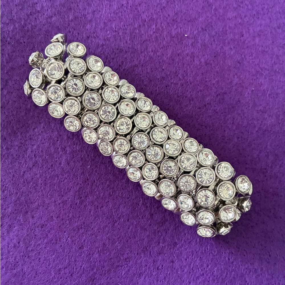 Sparkling Silver Tone Rhinestone Bracelet
